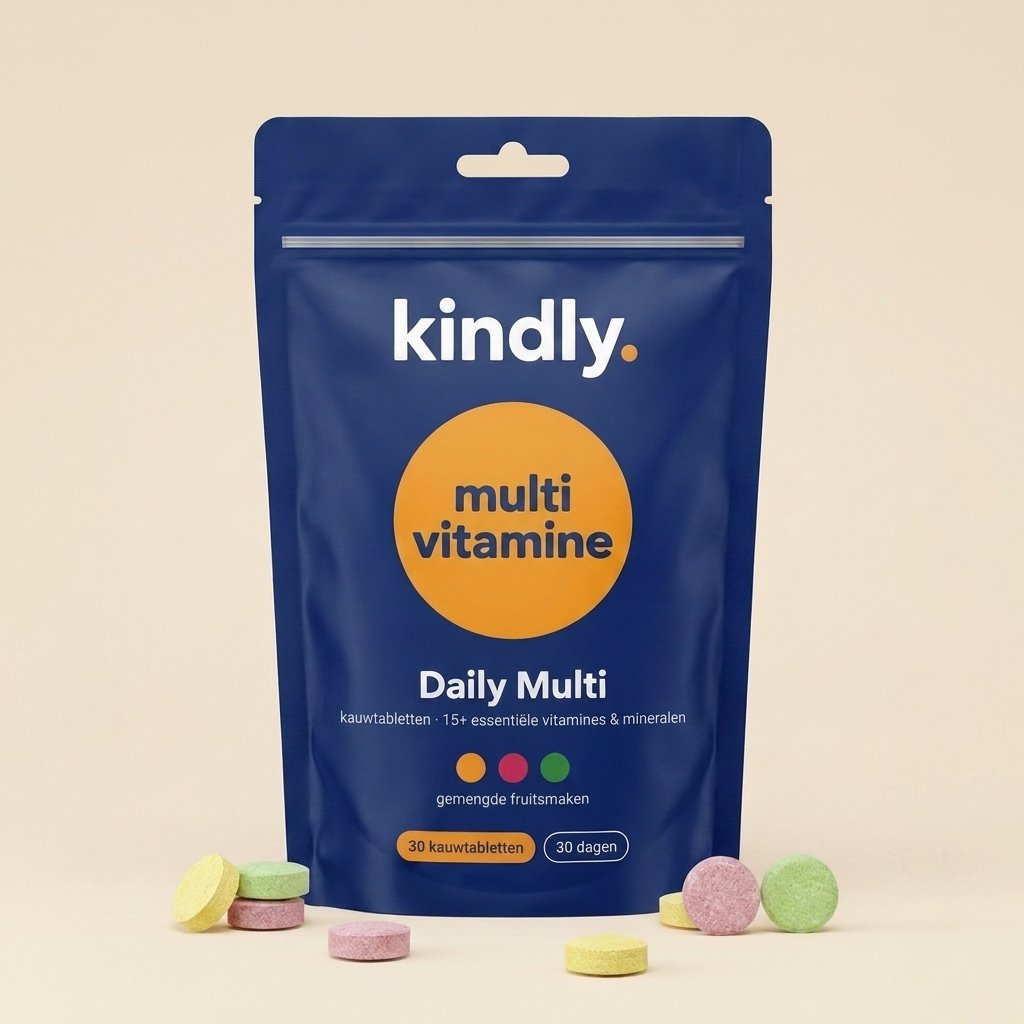 Eén kauwtablet per dag. Nul suiker.